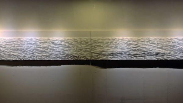 달빛그리기  57cm x 488cm 판넬에 폼보드절단후 한지 마감